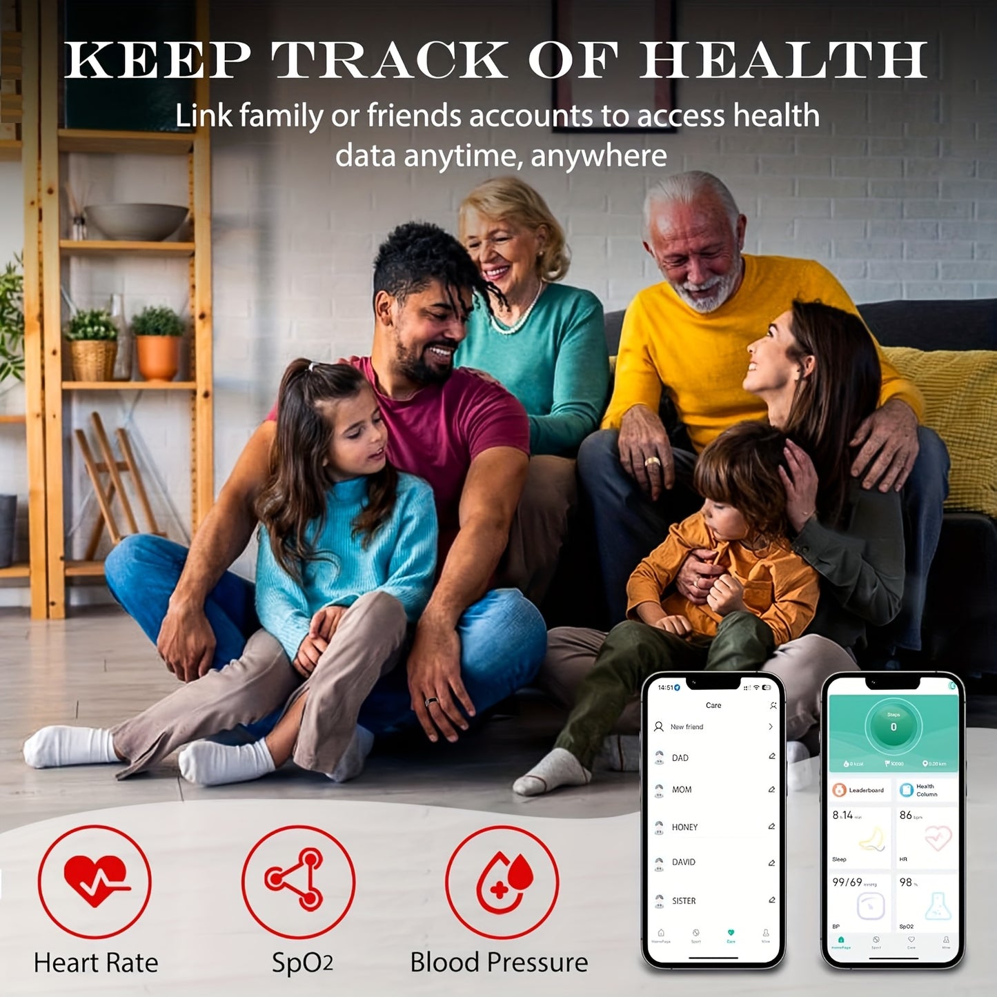 2025 New Smart Ring for Women Men, Smart Health Ring - IP68 Fitness Ring, Fitness Tracker with Sleep Tracker, Step Tracker, Distance Monitoring for iPhone and Android - Mother's Day Gift/Father's Day Gift