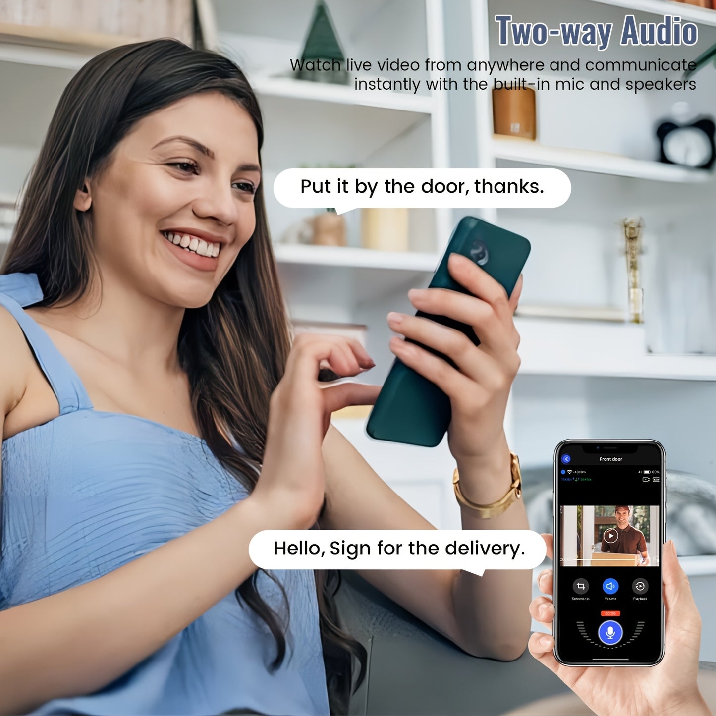 4pcs Multiple Wireless Wi-Fi Video Doorbell Cameras, Night Vision, Two-way Audio, AI Motion Detection And Cloud Storage