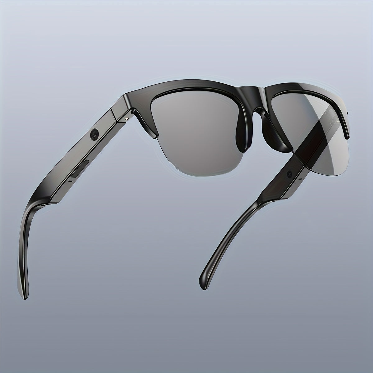 Wireless Smart Glasses With Audio And Voice Call Capabilities, Designed For Outdoor Travel To Facilitate Hands-free Communication And Music Listening. Rechargeable Music Glasses With A Built-in Microphone - iBrightCS