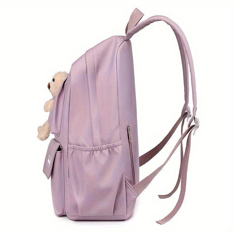 Stylish Backpack for Girls, Korean Version, Simple And Versatile, Suitable for Middle And High School Students, a Backpack That Captures The Youthful Spirit. - iBrightCS