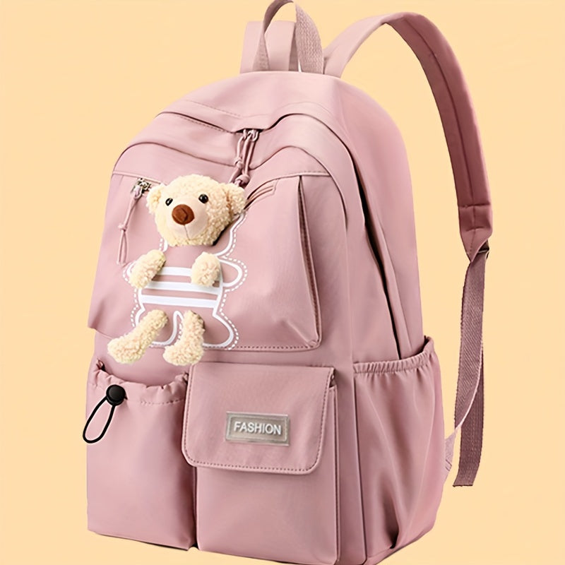 Stylish Backpack for Girls, Korean Version, Simple And Versatile, Suitable for Middle And High School Students, a Backpack That Captures The Youthful Spirit. - iBrightCS