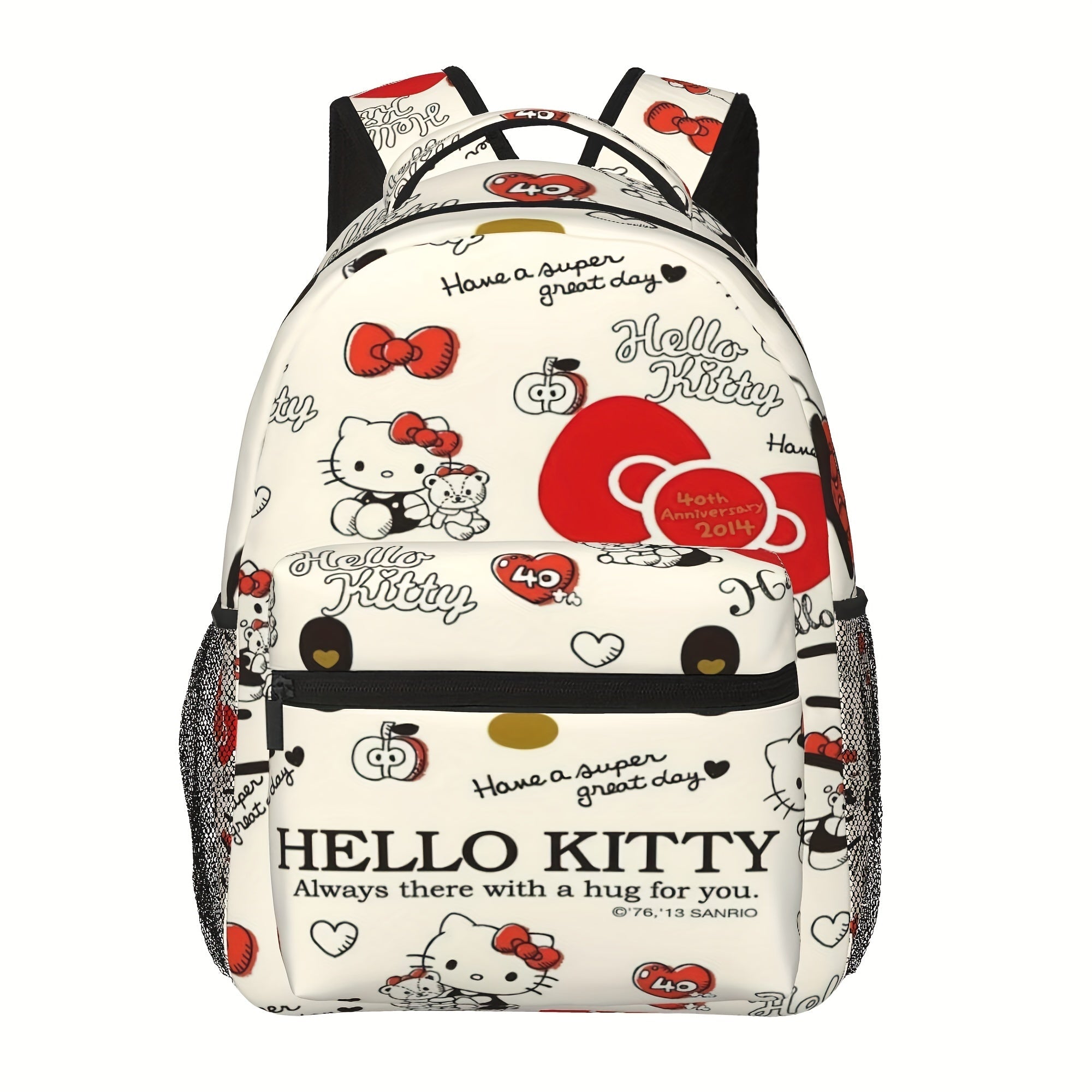 Sanrio Theme Hello Kitty Backpack Unisex Fashion Schoolbag Lightweight Satchel Travel Bag iBrightCS