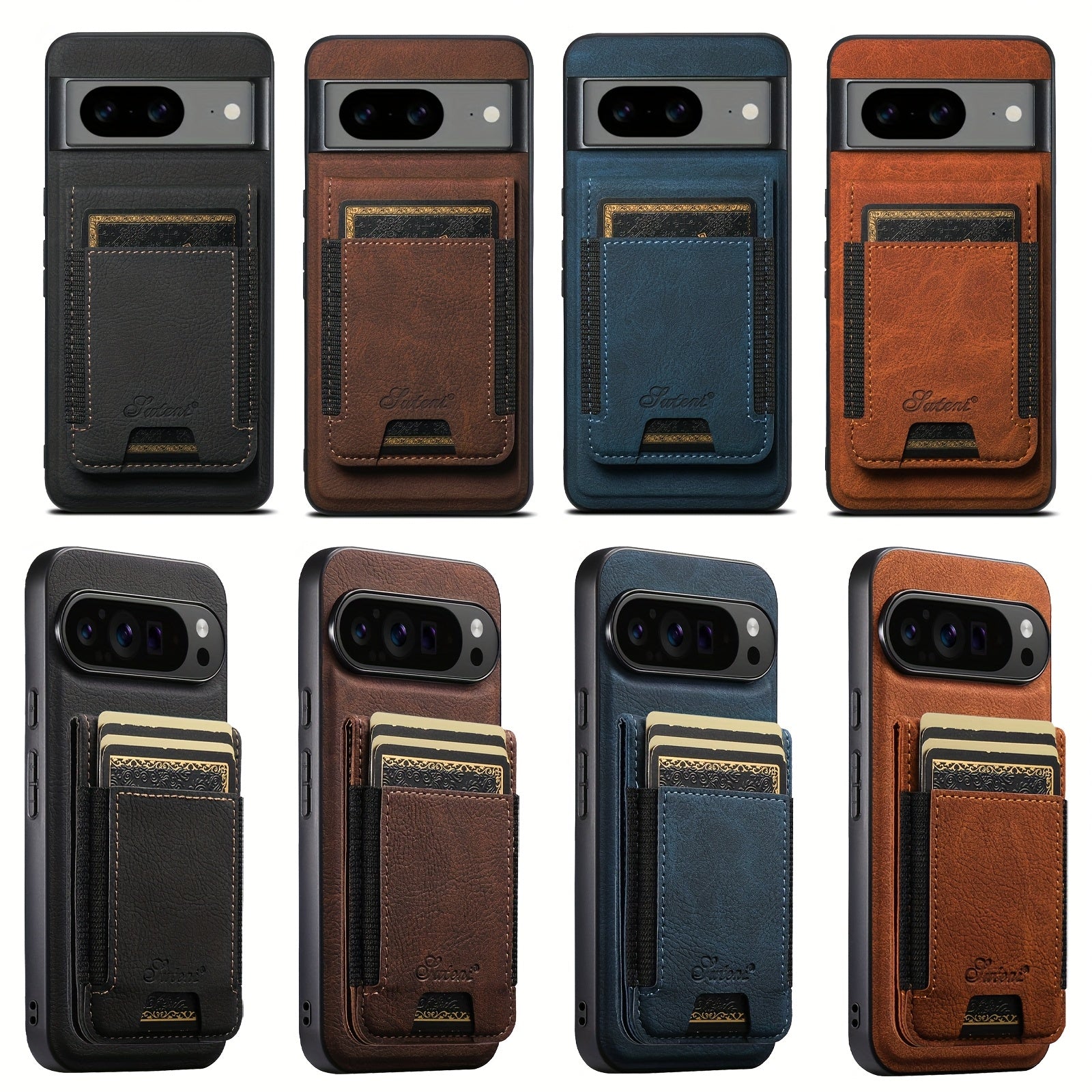 3-Pack [1 Phone Case + 2 Phone Holders] New, Unused, Stylish, New Business Card Holder Magnetic Phone Case, Drop-Proof for Men And Women. Compatible with Google Pixel 10 Pro XL, 9, 8, A, 7, 6, Phone Cases, Suitable for Everyd