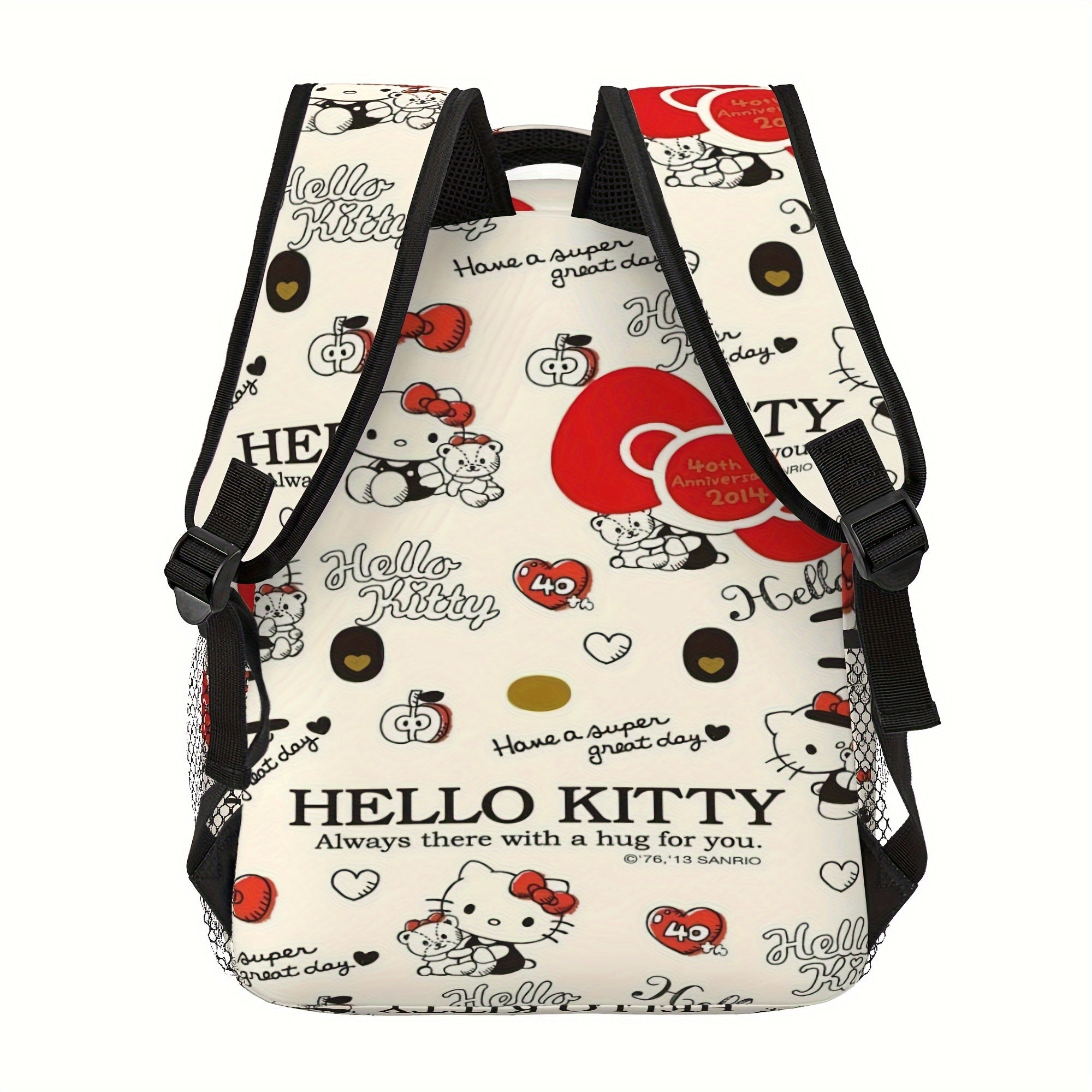 Sanrio Theme Hello Kitty Backpack Unisex Fashion Schoolbag Lightweight Satchel Travel Bag