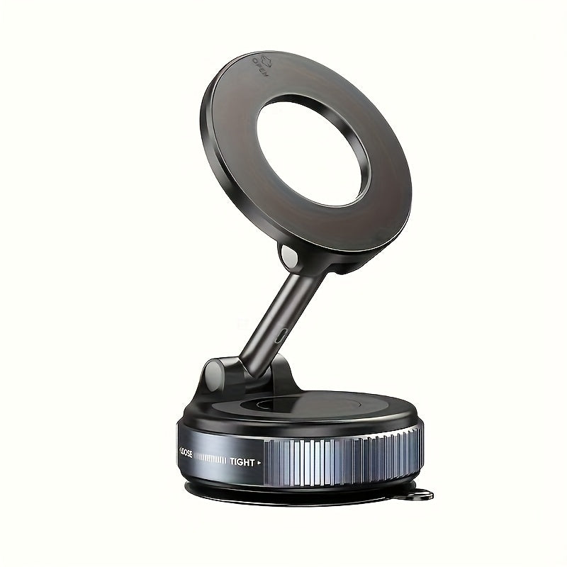 2PCS, 360 ° Rotating Magnetic Mobile Phone Holder, Foldable And Retractable, Suitable For IPhone 16/15/12, ABS Material, Non-waterproof, Multi-scene Use:Car/showerroom/gym/mirror, Universal Size, Black, Compatible With All S