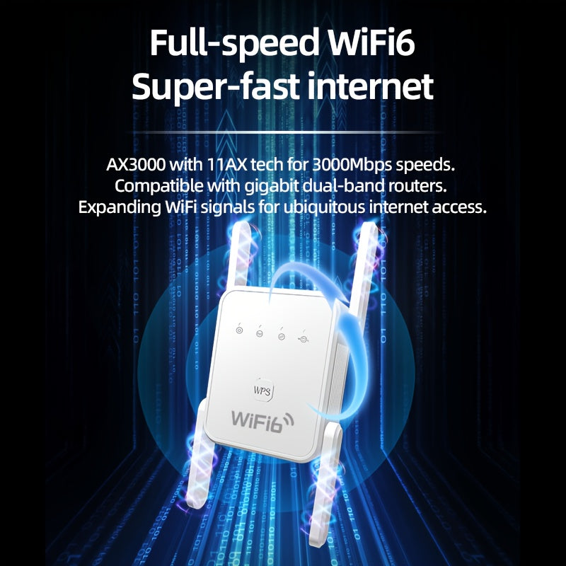 2025 Wirecutter Best WiFi Extender - 3Gbps Dual-Band 5GHz/2.4GHz Home Signal Booster, Covers 1500 Sq.Ft & 30 Devices, Onemesh Technology, One Ethernet Port, Fast Speed Stable Signal, US Plug (100-240V), Wifi Extender Signal B - iBrightCS