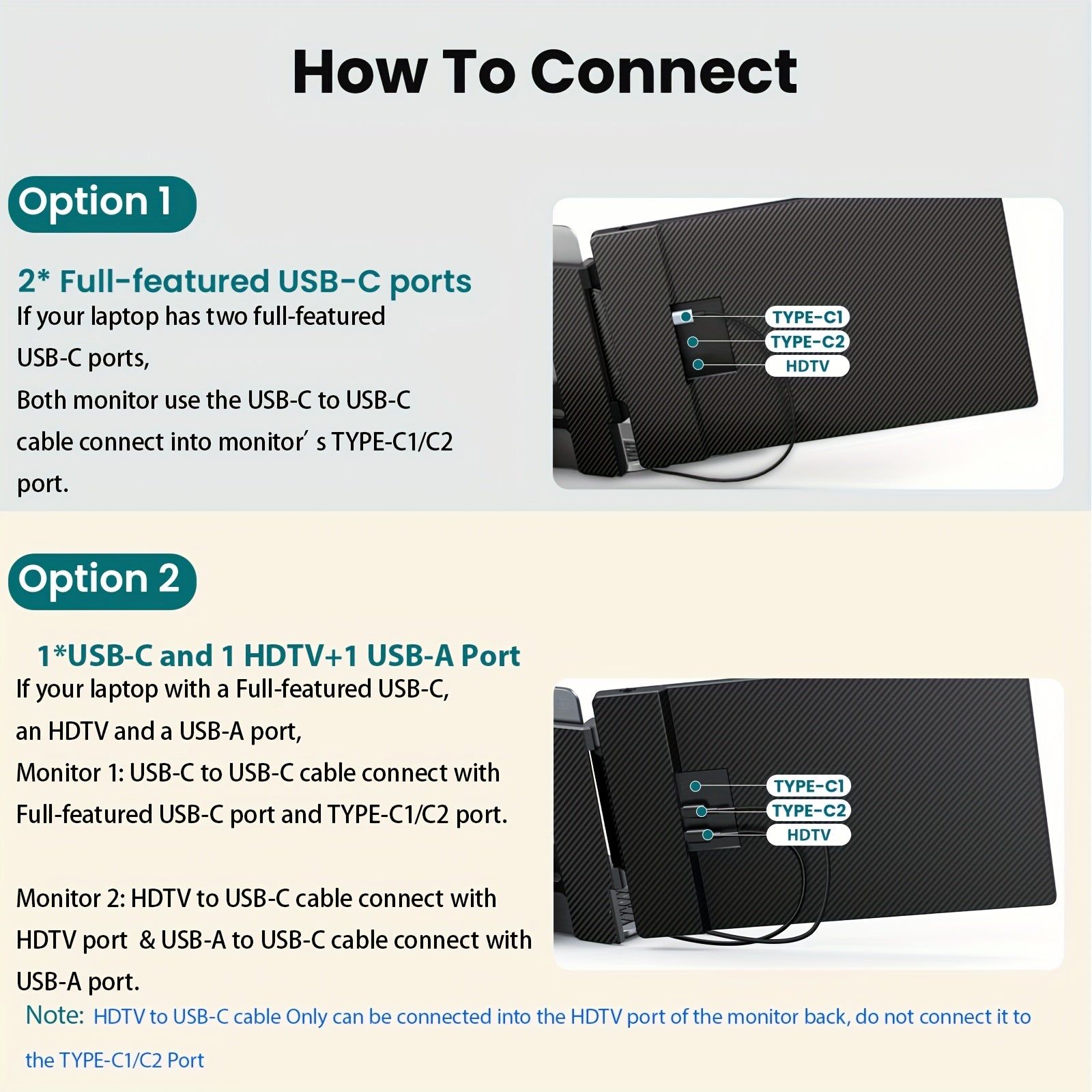 Laptop Screen Extender, 14" FHD 1080P IPS Laptop Monitor Extender Triple Screen, Portable Monitor for Laptops 13-16.5" with USB-C Port, Plug&Play for Windows/Mac/Android/Switch/PS5