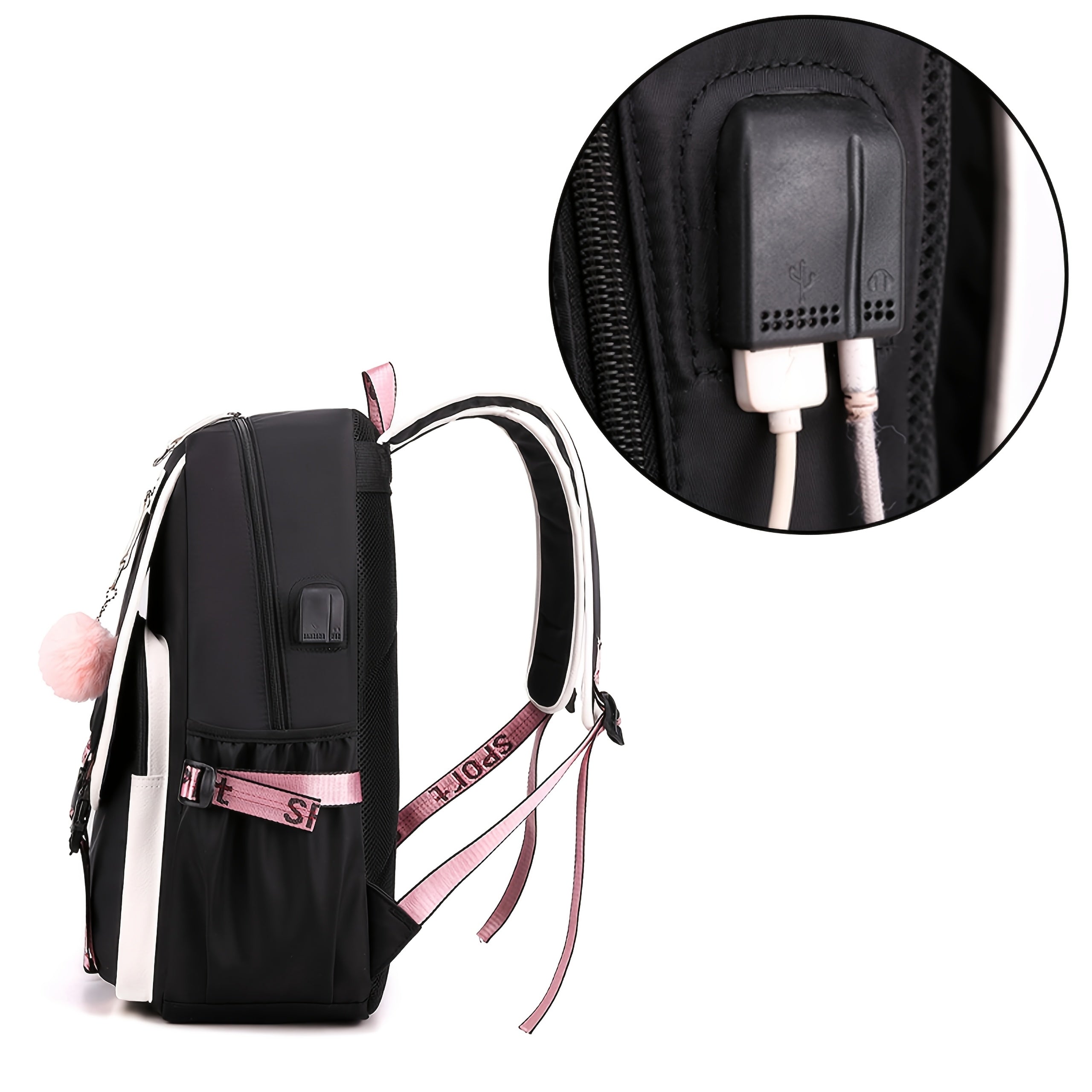 Sanrio Licensed for hello kitty Anime Backpack - High-Density Nylon, 15.6" Laptop Compartment | Official School Bag & Travel Backpack For Cosplay/Halloween