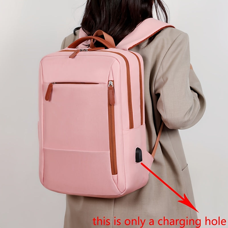 Stylish Lightweight Laptop Backpack for Women - Adjustable Shoulder Straps, Multiple Compartments, Beige & Black Options, Perfect for Travel, Commuting, and School, Backpack for Travel, Commuter Bag, Minimalist Design, Secure