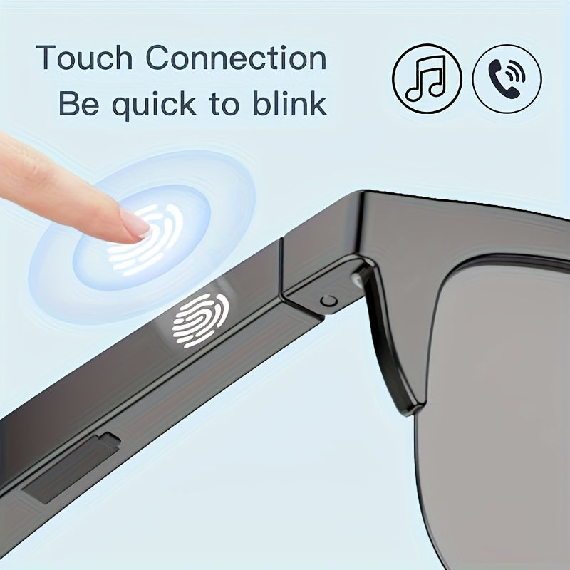 Wireless Smart Glasses With Audio And Voice Call Capabilities, Designed For Outdoor Travel To Facilitate Hands-free Communication And Music Listening. Rechargeable Music Glasses With A Built-in Microphone