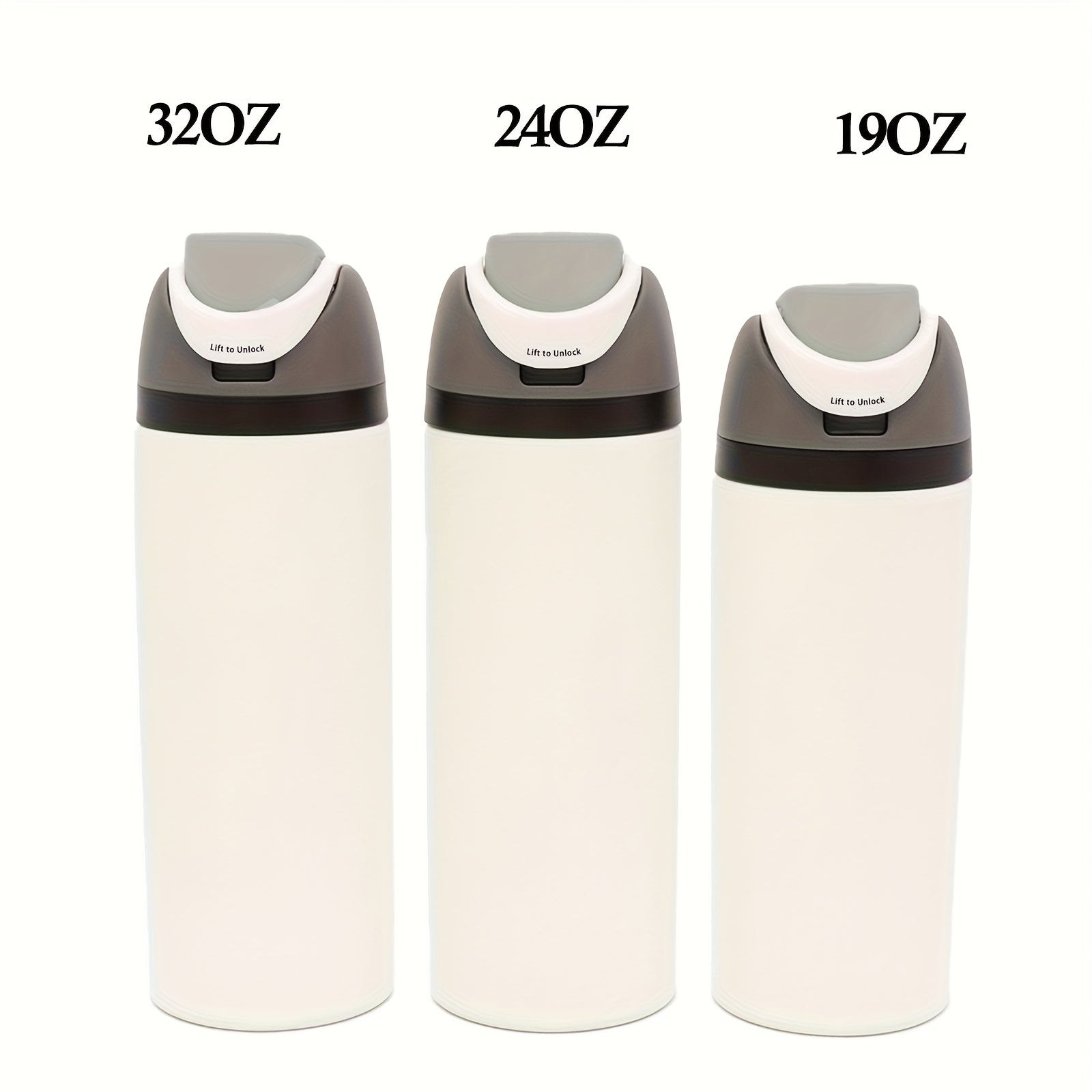 1pc 19/24/32oz Double-layer Insulated Cup, 304 Stainless Steel Flip-top Water Cup, 12 Hours Heat Retention/ 24 Hours Cold Retention, Leak-proof Design, Kitchen And Home Drink Cup