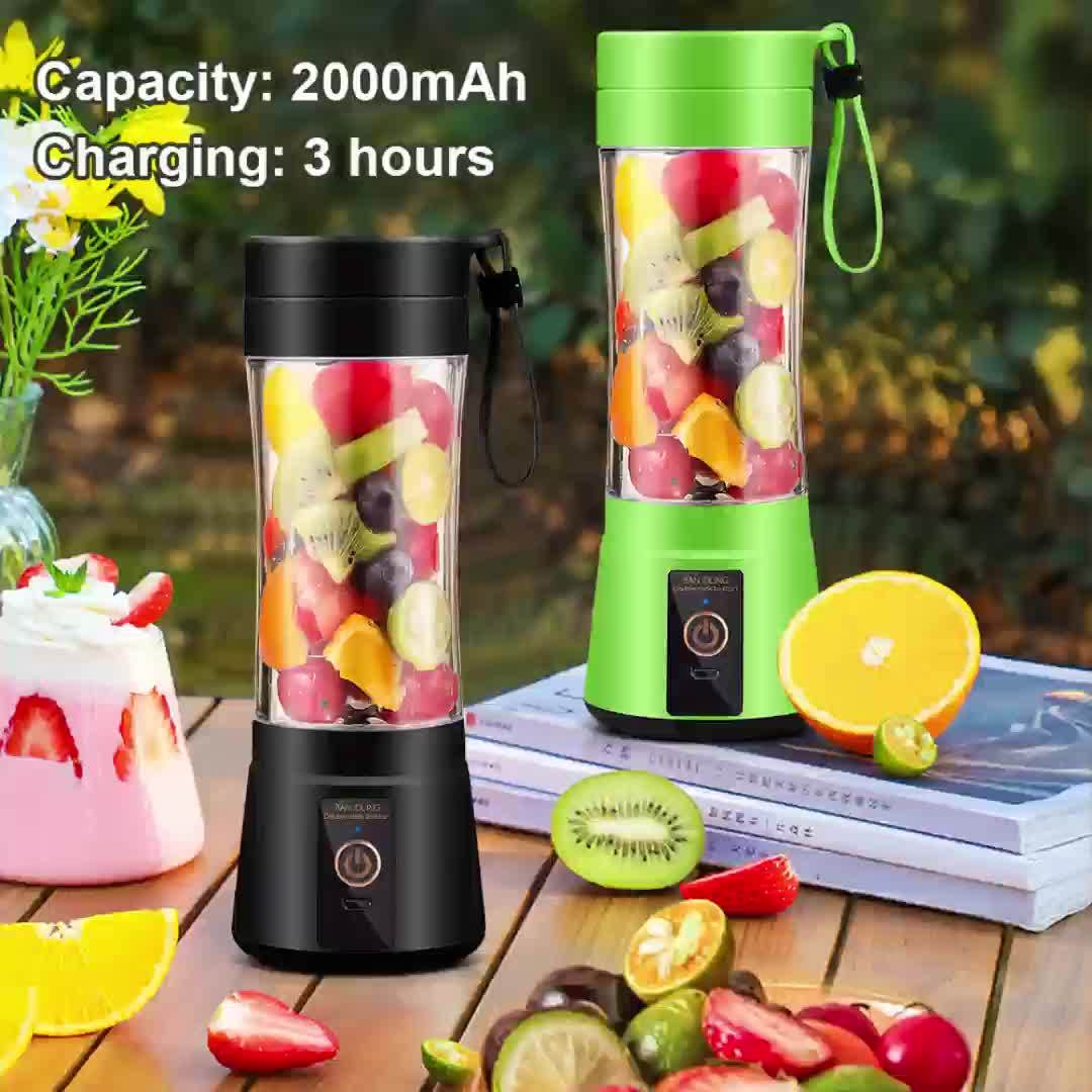 [12, 85/15, 22 Oz Rechargeable Mini Blender] Portable Usb Rechargeable Mini Blender & Juicer - 3 Modes, Digital Display, 6/12-Blade, Safety Lock, Food Grade PP, Easy Clean, Ideal for Travel - Fresh Juices Anywhere - iBrightCS