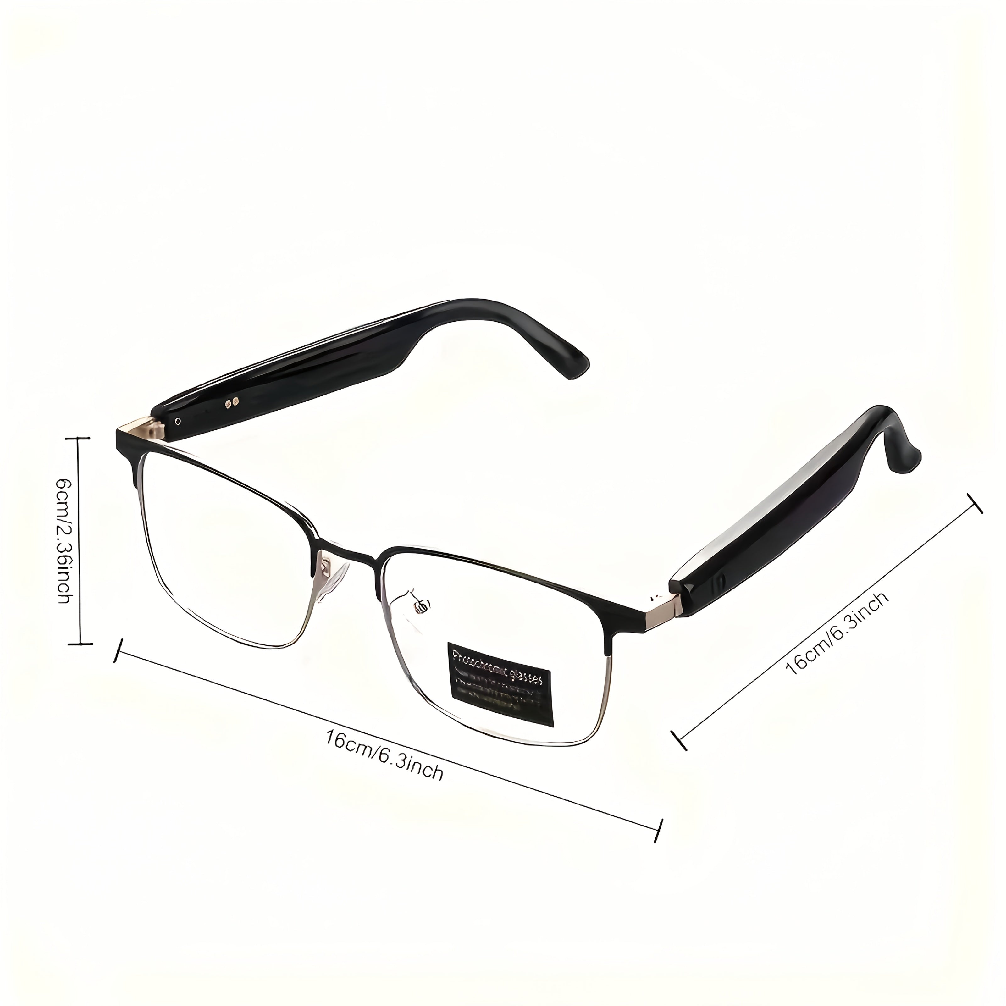 OnsetGizmo AI Artificial Intelligence Translation Wireless Glasses/fashion Glasses Headset, Support 144 Languages, Smart Glasses, Touch Control, Built-in Microphone, High-resolution Audio, Wireless, Rechargeable Battery, Anti