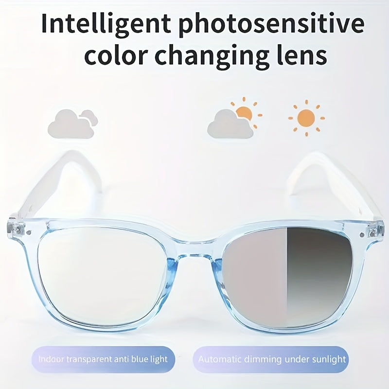 New Smart Glasses For 2025, Automatic Dimming Glasses, 3-second Automatic Dimming, Anti Blue Light Lenses Turn Into Sun Lenses In Seconds, Audio Glasses For Listening To Music And Making Phone Calls, Anti Blue Light Glasses F