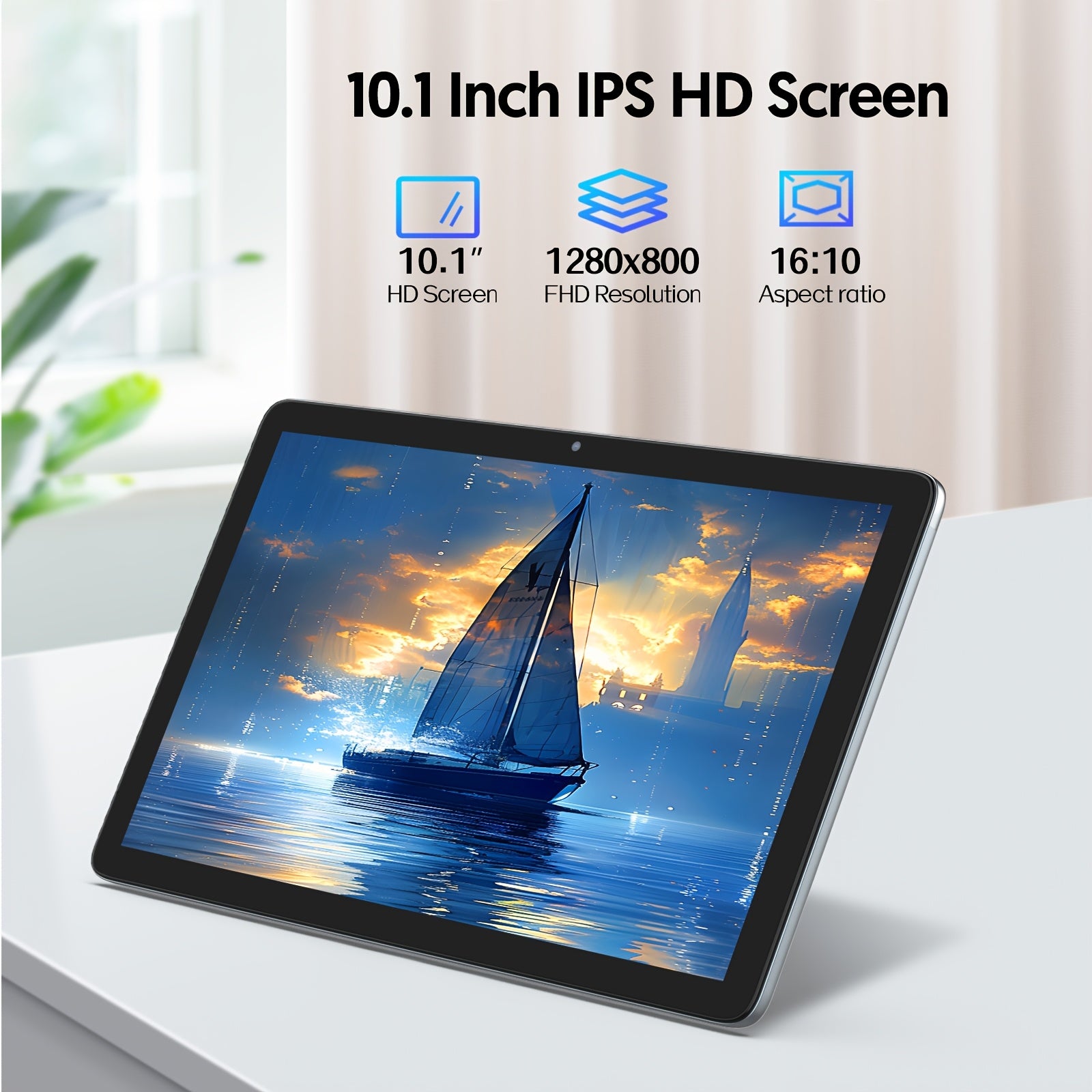 10, 1-Inch Android 14 Tablets with 128GB Storage And 8GB RAM (Expandable by 4GB), 1TB Expansion Capability, Powered by an Eight-Core CPU, Featuring an 8000Mah Battery, 5G Wifi 6, Dual Cameras (2MP And 8MP), 1280X800 FHD IPS D - iBrightCS