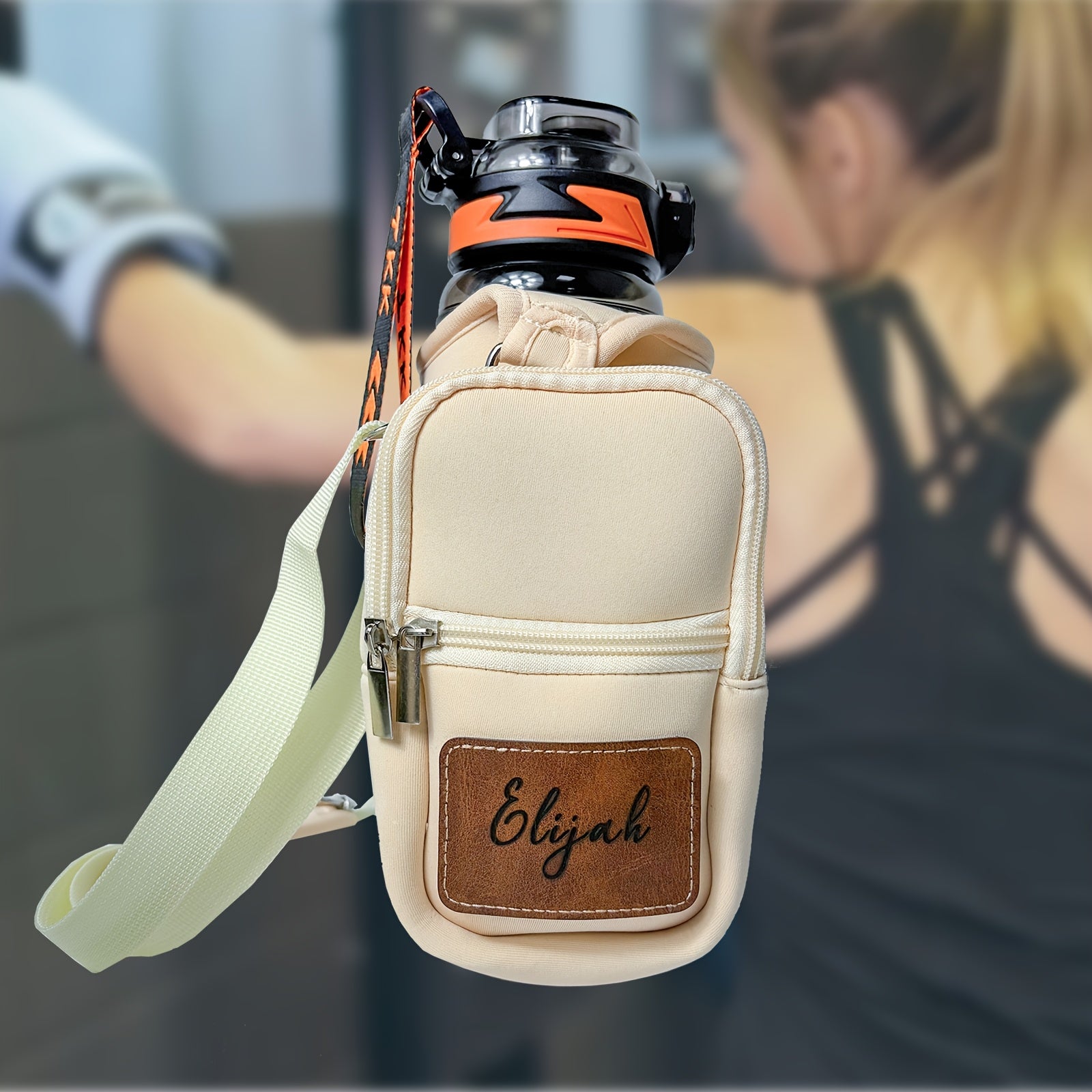 Personalized Magnetic Gym Bag Water Bottle Holder - Durable Nylon, Multi-Functional Magnetic Sports Bag for Gym, Travel, Business, And Fitness Enthusiasts, Gift for Dad, Mom, Son, Valentine'S Day Gift Daughter Gym Bag Durable