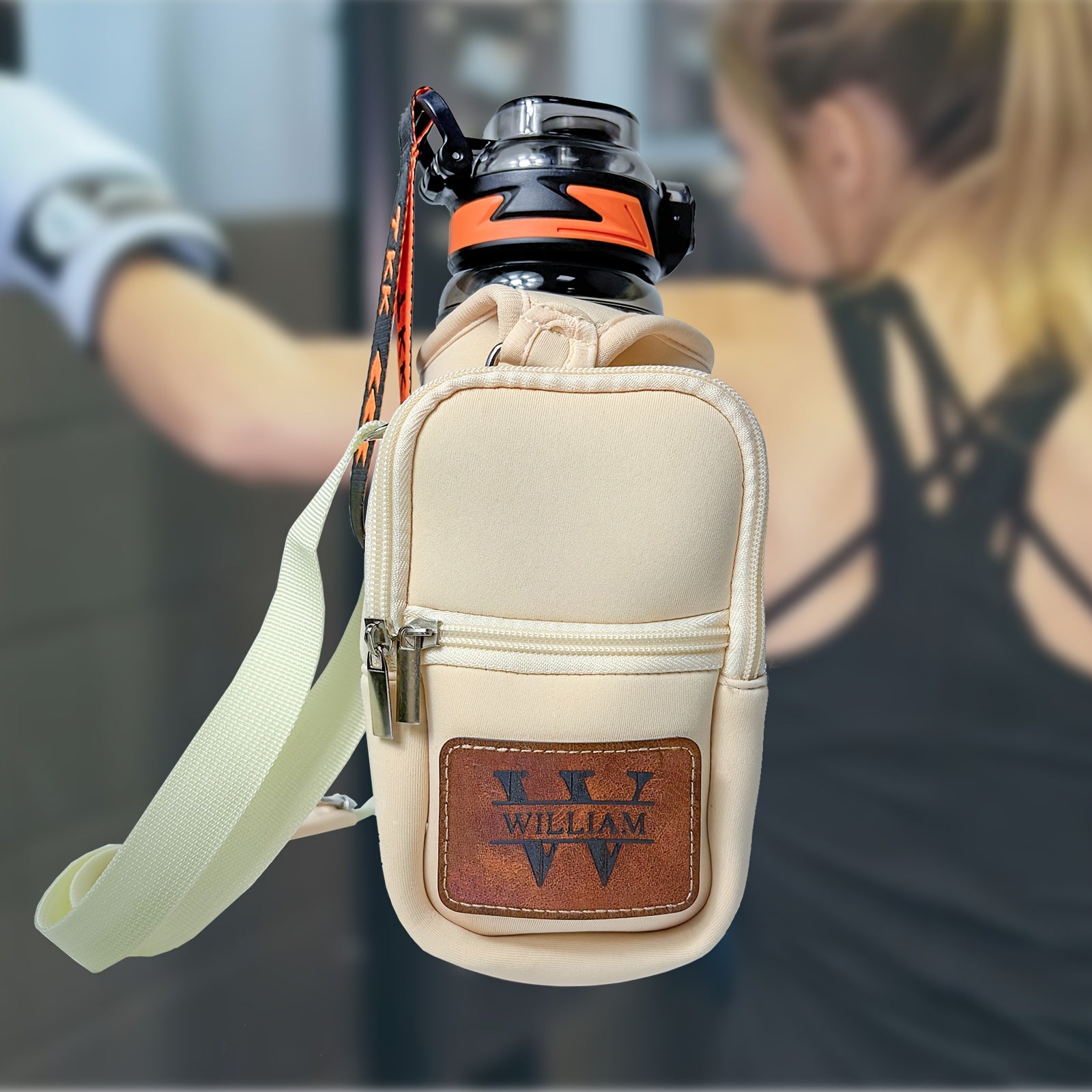Personalized Magnetic Gym Bag Water Bottle Holder - Durable Nylon, Multi-Functional Magnetic Sports Bag for Gym, Travel, Business, And Fitness Enthusiasts, Gift for Dad, Mom, Son, Valentine'S Day Gift Daughter Gym Bag Durable