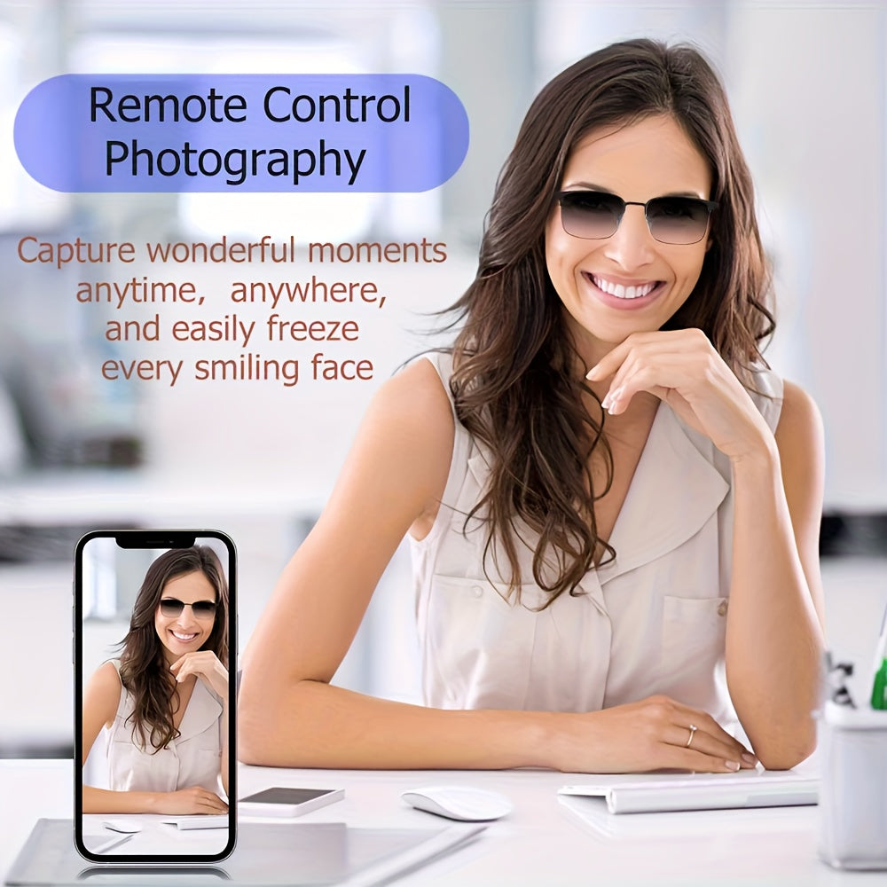 OnsetGizmo AI Artificial Intelligence Translation Wireless Glasses/fashion Glasses Headset, Support 144 Languages, Smart Glasses, Touch Control, Built-in Microphone, High-resolution Audio, Wireless, Rechargeable Battery, Anti