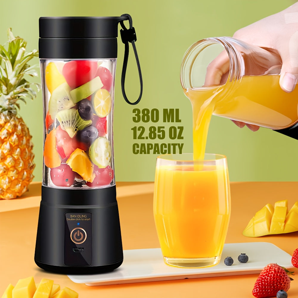 [12, 85/15, 22 Oz Rechargeable Mini Blender] Portable Usb Rechargeable Mini Blender & Juicer - 3 Modes, Digital Display, 6/12-Blade, Safety Lock, Food Grade PP, Easy Clean, Ideal for Travel - Fresh Juices Anywhere - iBrightCS