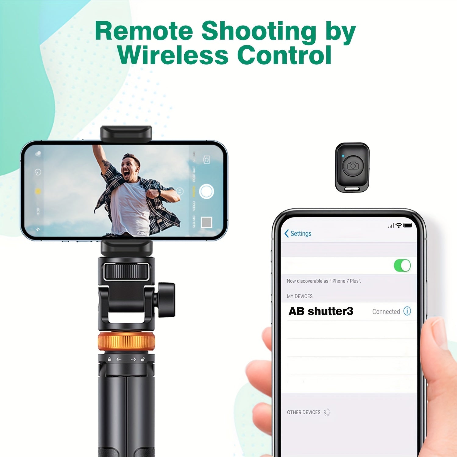 62 Inch Phone Tripod, Tripod for iPhone/ Android & Selfie Stick Tripod with Wireless Remote, Retractable Tripod Stand & Travel Tripod, Solidest Cell Phone Tripod Compatible with iPhone 15/14/13 - iBrightCS