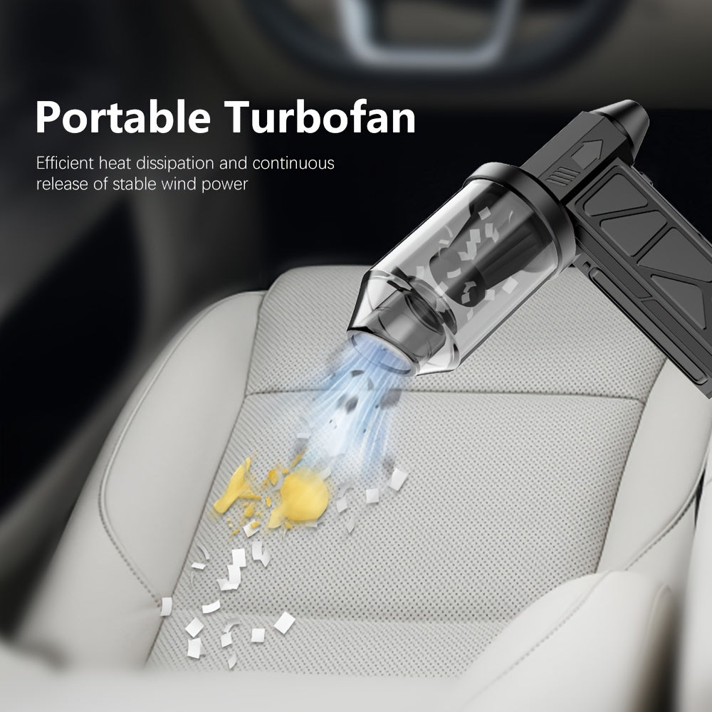 Compressed Air Blower - Mini Turbo Fan With Digital Display, 400000 Wireless Electric Cleaning Fan, Powerful Dust Removal For Keyboard And Computer, Dual Power USB/ Battery, Suitable For Home And Car Use, Handheld Turbo Fan C - iBrightCS