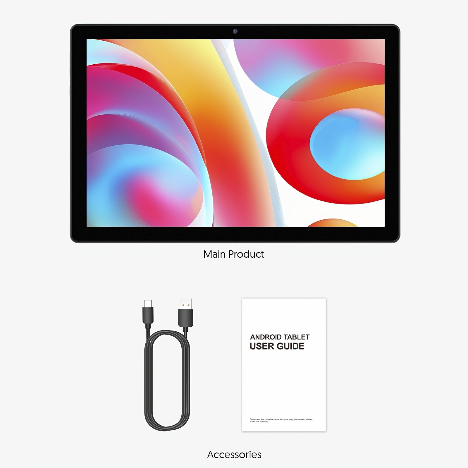 10, 1-Inch Android 14 Tablets with 128GB Storage And 8GB RAM (Expandable by 4GB), 1TB Expansion Capability, Powered by an Eight-Core CPU, Featuring an 8000Mah Battery, 5G Wifi 6, Dual Cameras (2MP And 8MP), 1280X800 FHD IPS D - iBrightCS