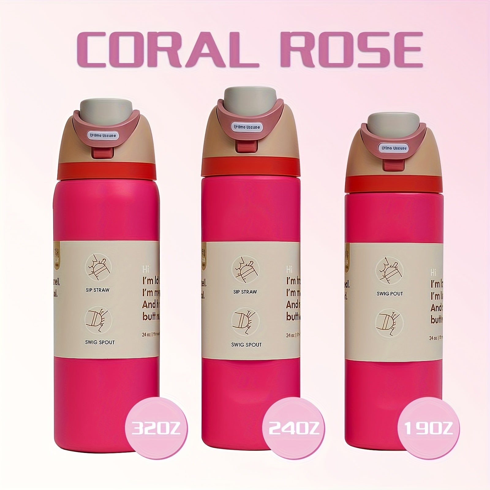 1pc 19/24/32oz Double-layer Insulated Cup, 304 Stainless Steel Flip-top Water Cup, 12 Hours Heat Retention/ 24 Hours Cold Retention, Leak-proof Design, Kitchen And Home Drink Cup