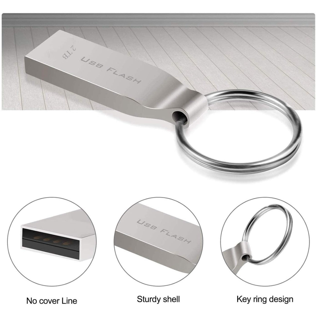 2TB Portable USB External Hard Drive for Smartphones, Tablets, Drones, Cameras