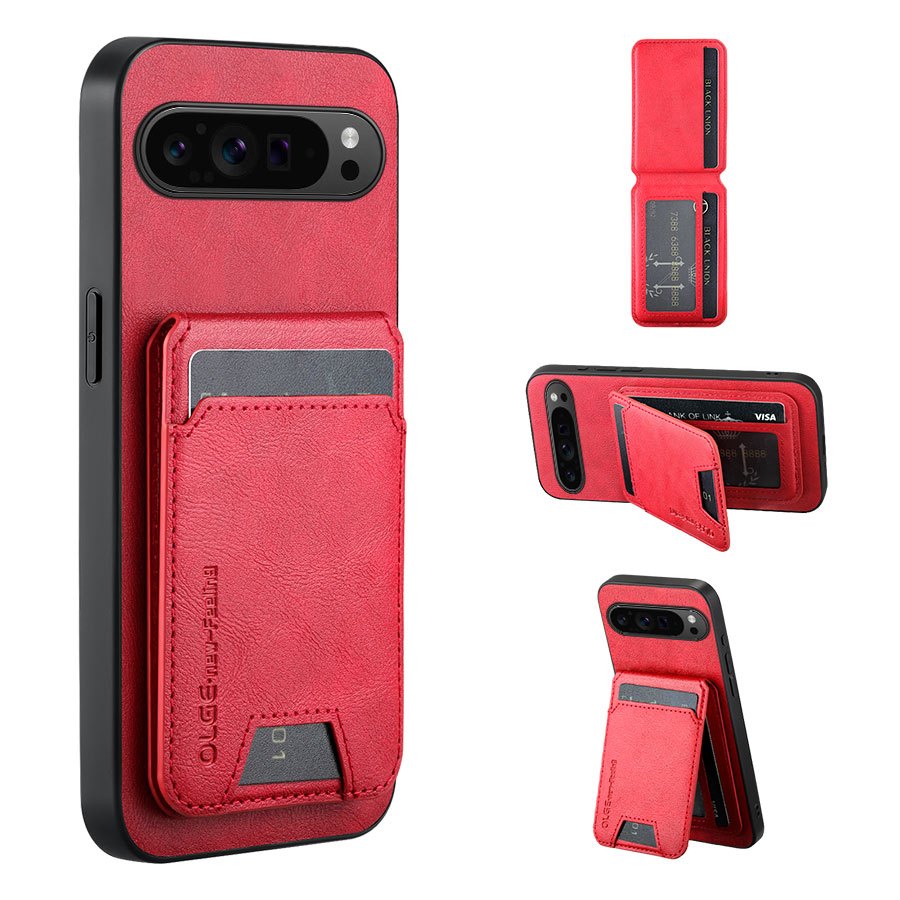 Magnetic Faux Leather Card Holder Phone Case for Google Pixel 10 Pro XL/9 Pro XL/9A/8A/8 Pro/8/7A/7 Pro/7, for Google Pixel Case, for Google Pixel Xl Case, for Google Pixel A Case, Moto/g Stylu G Ph, Moto/g G Ph For Android,