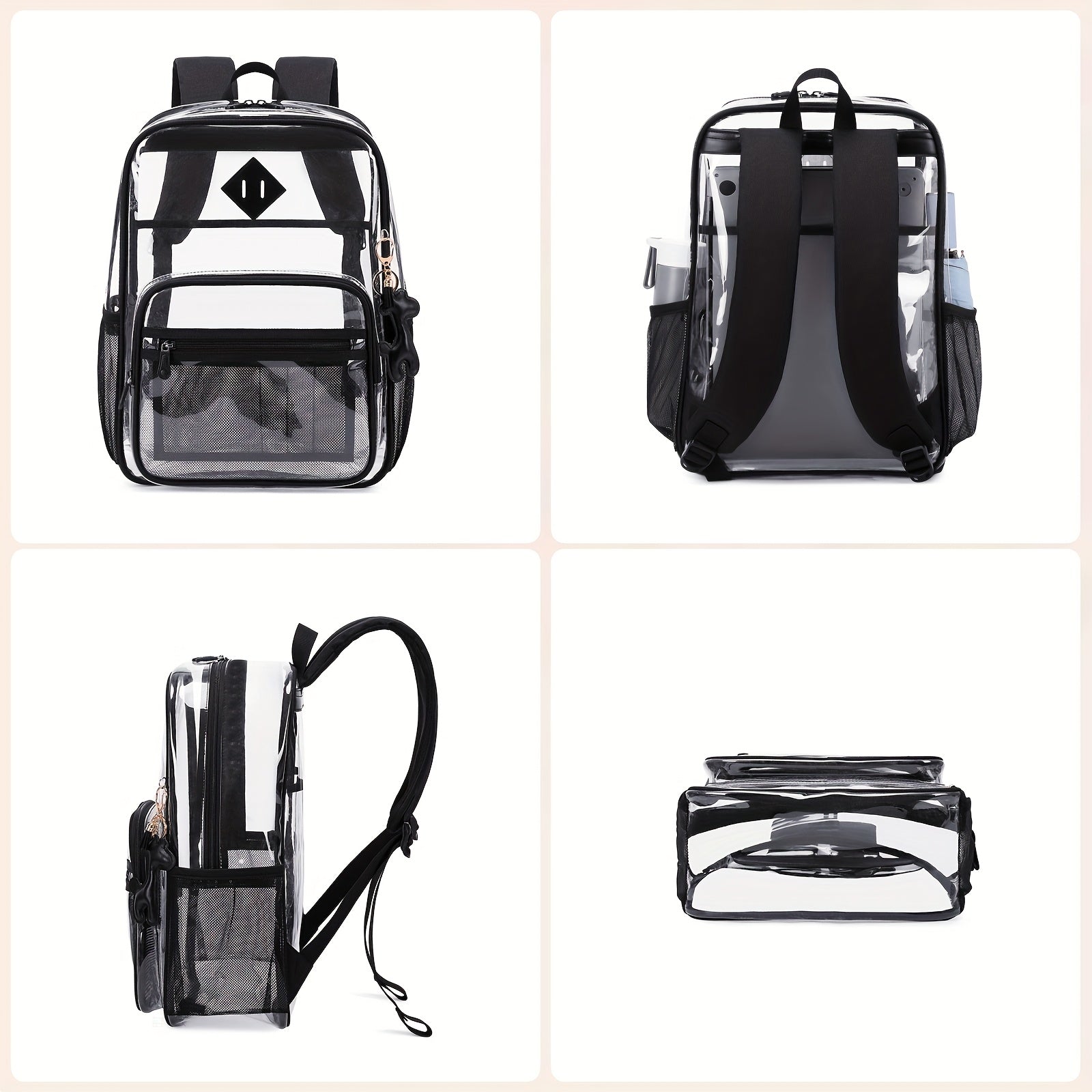 Backpacks Fashion Leisure Backpacks Go Out Transparent Student Backpacks TPU Multi-function Large Capacity Women'S Schoolbags - iBrightCS