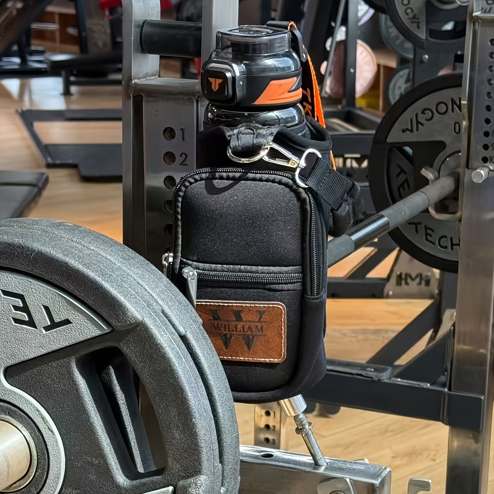 Personalized Magnetic Gym Bag Water Bottle Holder - Durable Nylon, Multi-Functional Magnetic Sports Bag for Gym, Travel, Business, And Fitness Enthusiasts, Gift for Dad, Mom, Son, Valentine'S Day Gift Daughter Gym Bag Durable