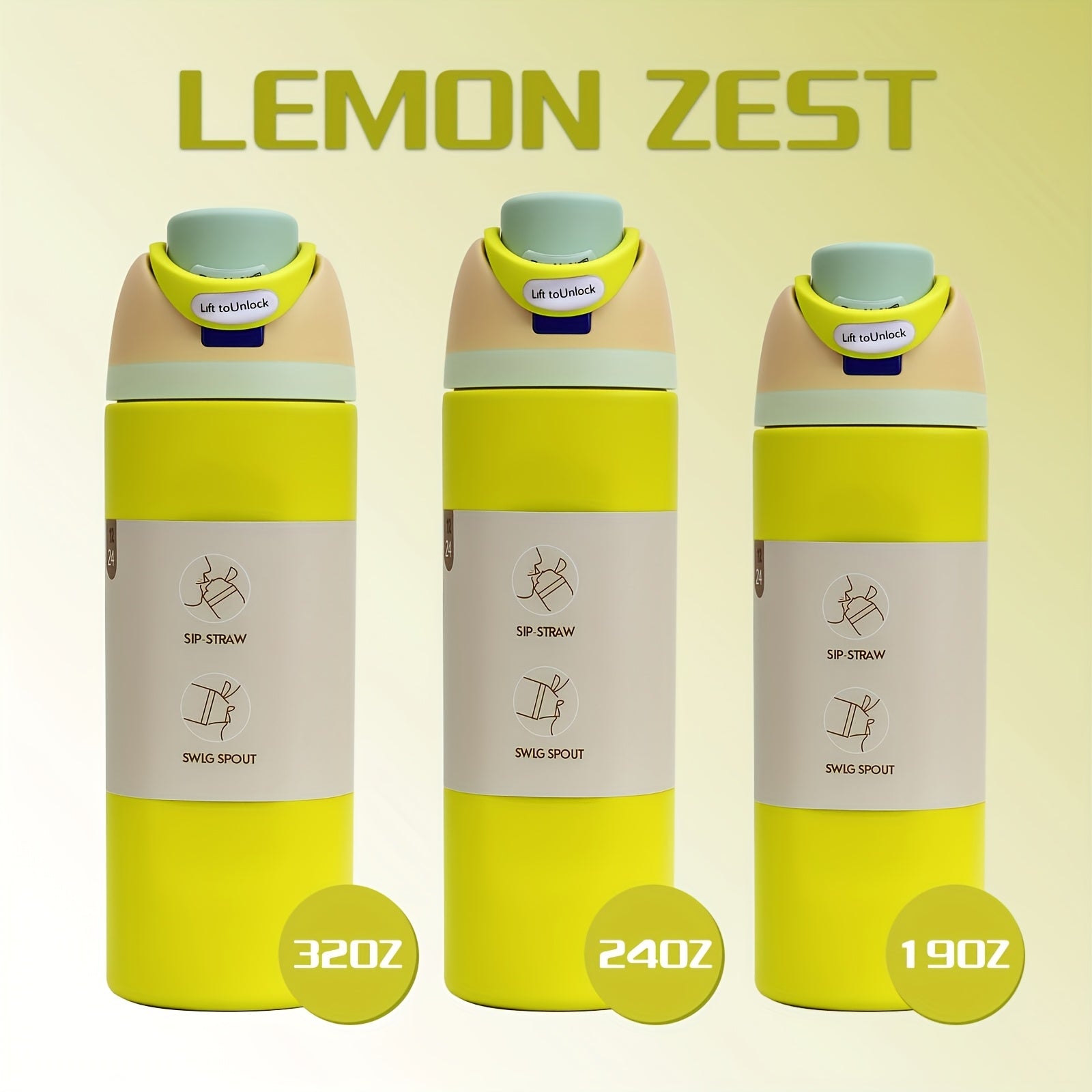 1pc 19/24/32oz Double-layer Insulated Cup, 304 Stainless Steel Flip-top Water Cup, 12 Hours Heat Retention/ 24 Hours Cold Retention, Leak-proof Design, Kitchen And Home Drink Cup