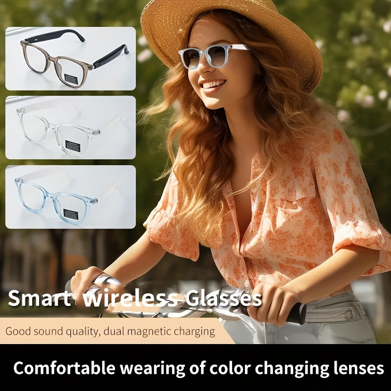 New Smart Glasses For 2025, Automatic Dimming Glasses, 3-second Automatic Dimming, Anti Blue Light Lenses Turn Into Sun Lenses In Seconds, Audio Glasses For Listening To Music And Making Phone Calls, Anti Blue Light Glasses F