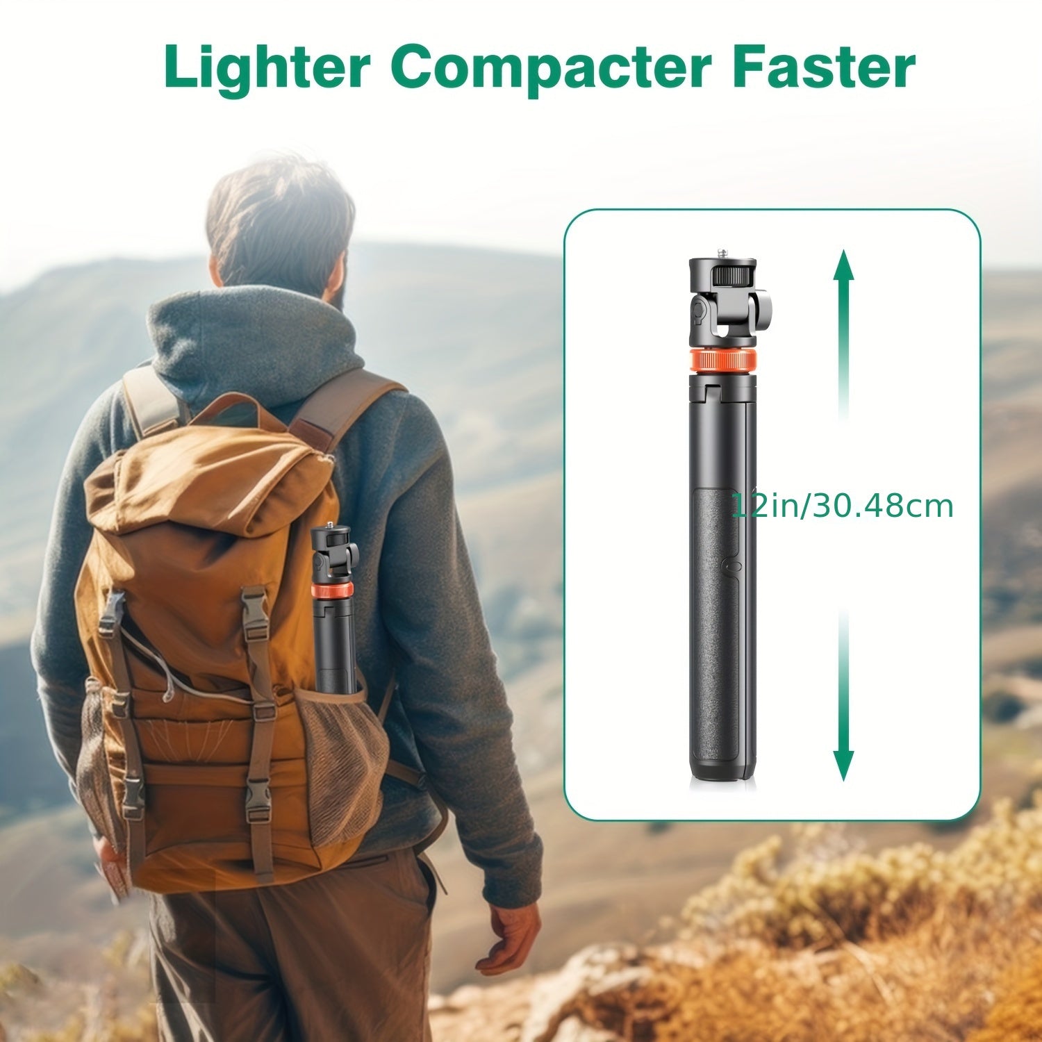 62 Inch Phone Tripod, Tripod for iPhone/ Android & Selfie Stick Tripod with Wireless Remote, Retractable Tripod Stand & Travel Tripod, Solidest Cell Phone Tripod Compatible with iPhone 15/14/13 - iBrightCS