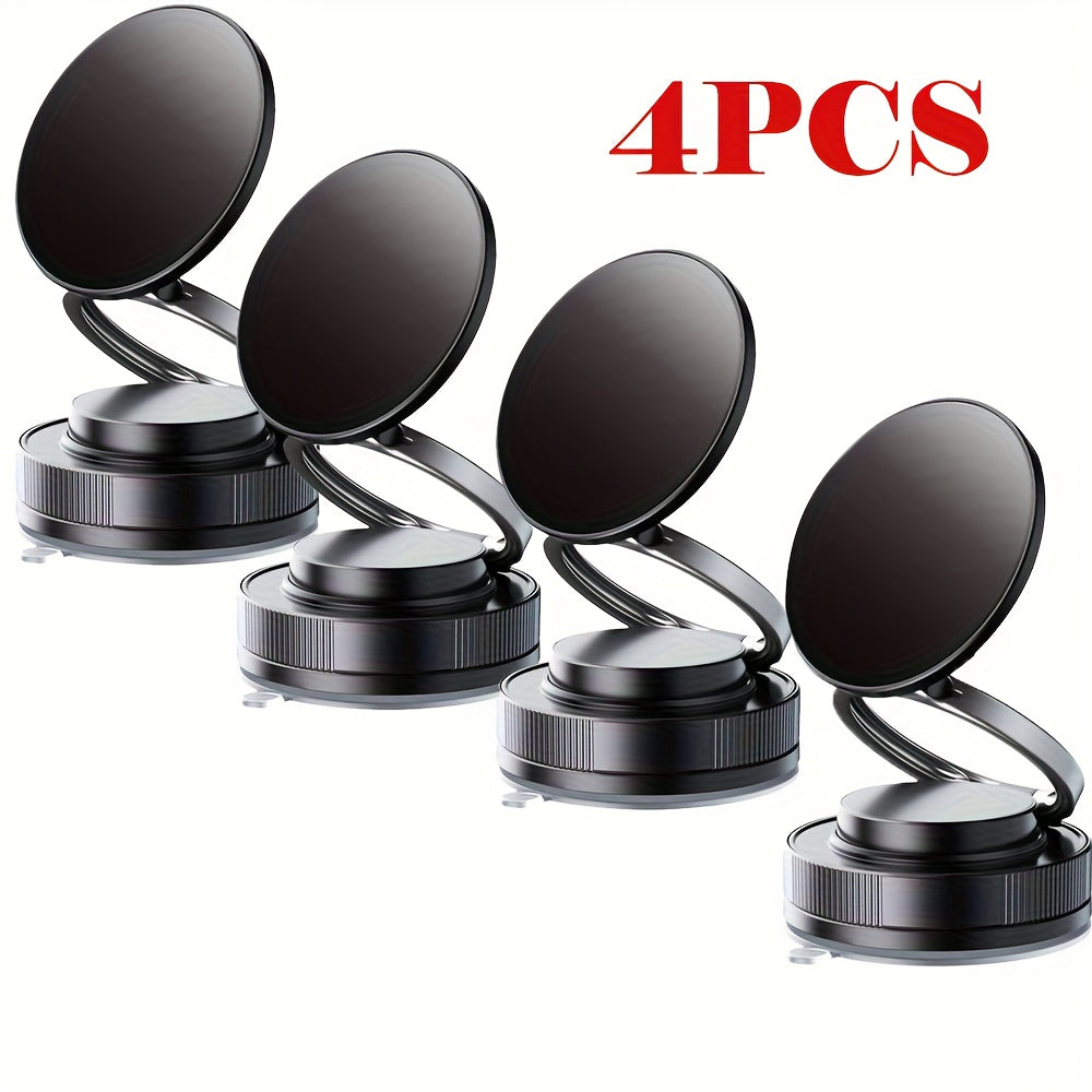 4pcs Heavy Duty Magnetic Phone Stand with Strong Suction Cup - Double Magnetic Force, 360° Adjustable & Foldable/Retractable design, Compatible with for iphone 15/14/13/12/11 Pro Max, for Android, for Samsung - Car, Home, Of