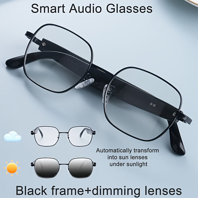 HiFi Smart Audio Glasses with Auto-Dimming Lenses, Built-in Mic & Speaker, HD Voice Calls & Music Quality, Wireless Connectivity, Rechargeable Battery, Ideal for Sports, Driving, Fishing, and Daily Home Wear – Perfect Gift