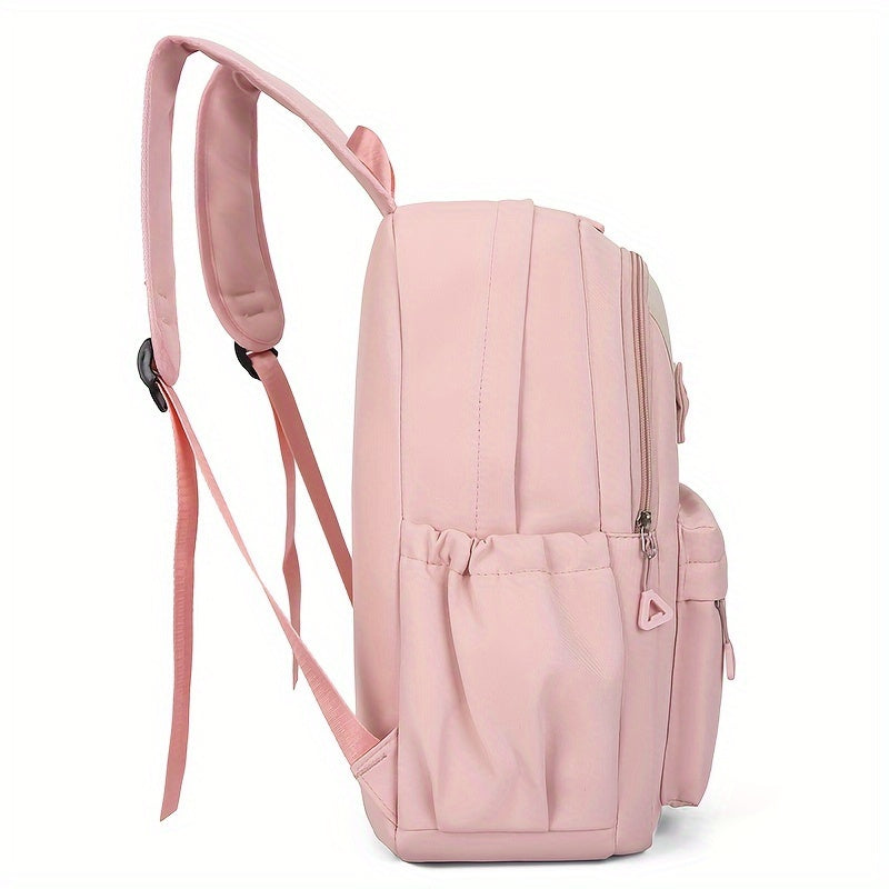 Airline Approved Unisex Carry-On Backpack - Foldable Oxford Fabric with Adjustable Straps, Zipper Closure & Pink Bow Design for College, Travel, Hiking, School (Hand Wash Only), Travel Backpack | Casual Backpack | Durable Bac