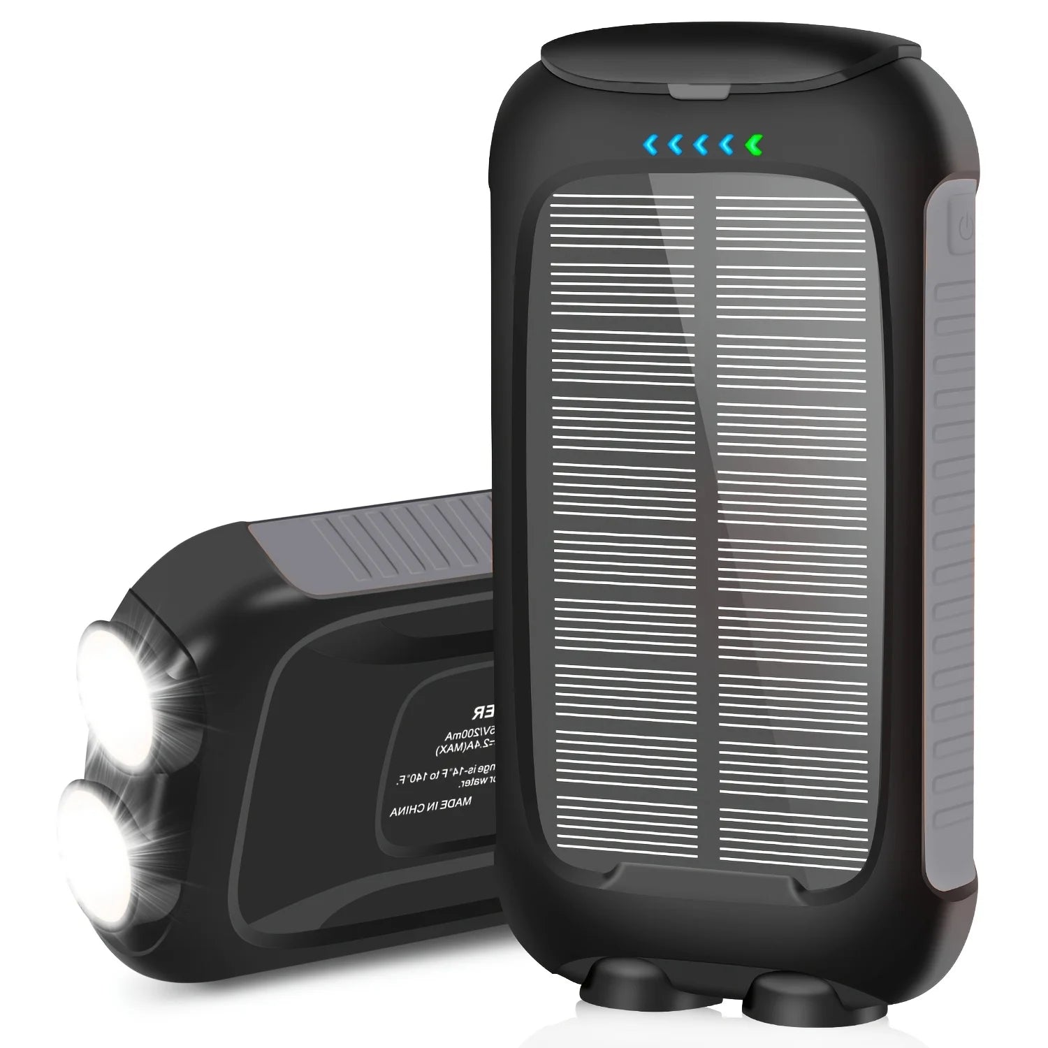 Waterproof Outdoor Solar Power Bank 10000mAh Dual USB Travel Outdoor Solar Mobile Phone Charger Solar Powerbanks For Camping - iBrightCS