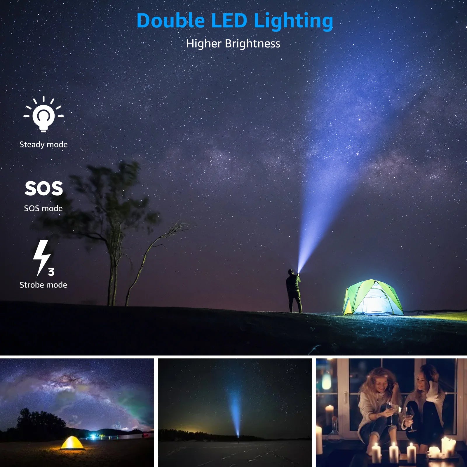Waterproof Outdoor Solar Power Bank 10000mAh Dual USB Travel Outdoor Solar Mobile Phone Charger Solar Powerbanks For Camping - iBrightCS