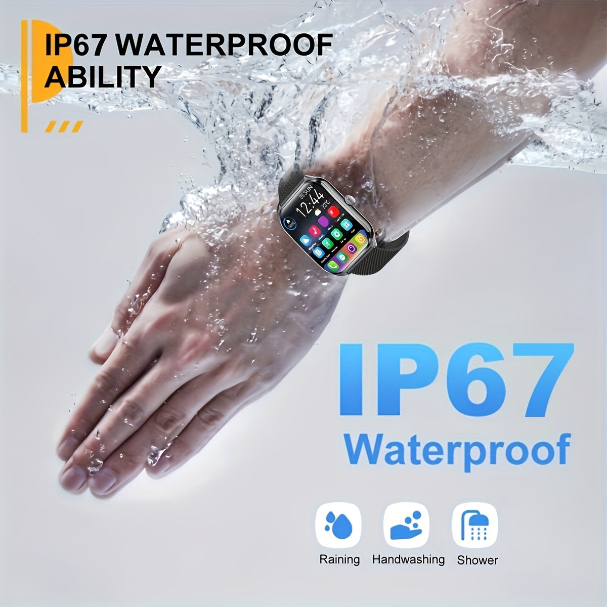 DAORKOW Slim 1.96-inch AMOLED Smartwatch, HD Resolution, High Quality, Wireless 5.2, Multi-sport Mode Music And Call Capabilities, Alloy Body, Silicone Strap, Rechargeable Lithium Polymer Battery for iPhone And Android - iBrightCS