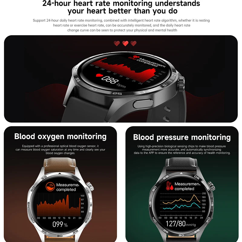 GT5 PRO Smart Watch Men Watch 5 Pro AMOLED HD Screen Bluetooth Call GPS Trajectory NFC Heart Rate Compass SmartWatches 2024 New - iBrightCS