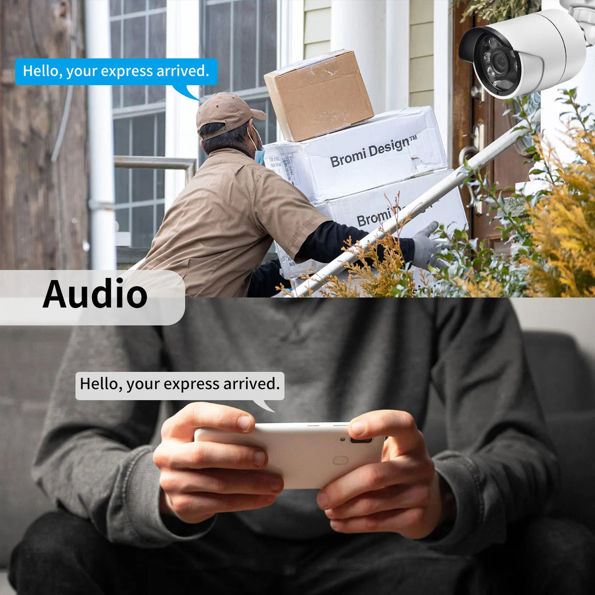 Gadinan 4/8CH 4K POE Ultra FHD Full Color Video Surveillance System 8MP H.265 NVR Audio IP Outdoor Security CCTV Cameras Kit Set