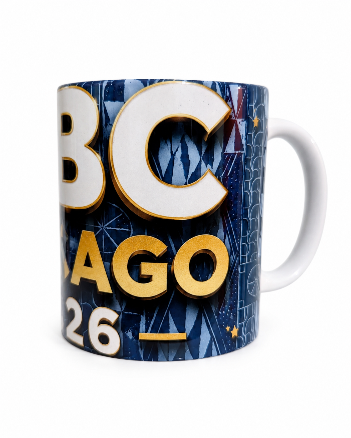 White Handle ABC Chicago Legacy Mug