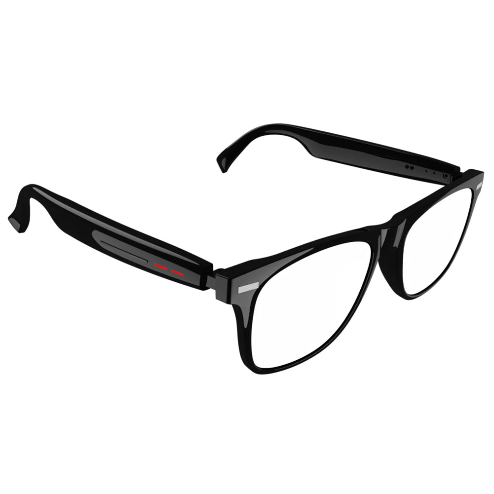 Black eyeglasses on a white background