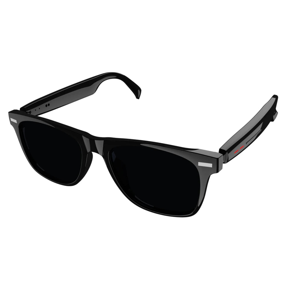 Black sunglasses on a white background
