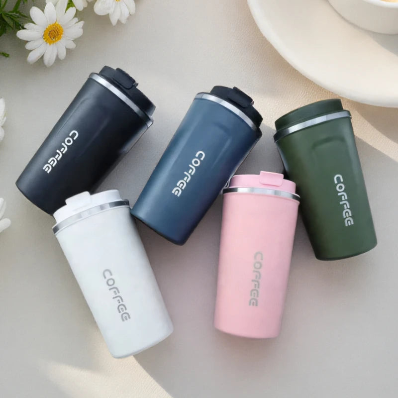 380/510ML Travel Stainless Steel Coffee Cup Thermal Mug Leak-Proof Thermos Bottle Tea Coffee Mug Vacuum Flask Insulated Cups Hot - iBrightCS