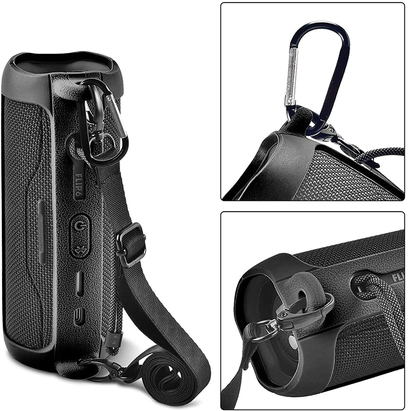 ZOPRORE Silicone Sling Speaker Case Cover for JBL Flip 6 Portable Soft Protective Case for JBL Flip6 Wireless Bluetooth Speaker