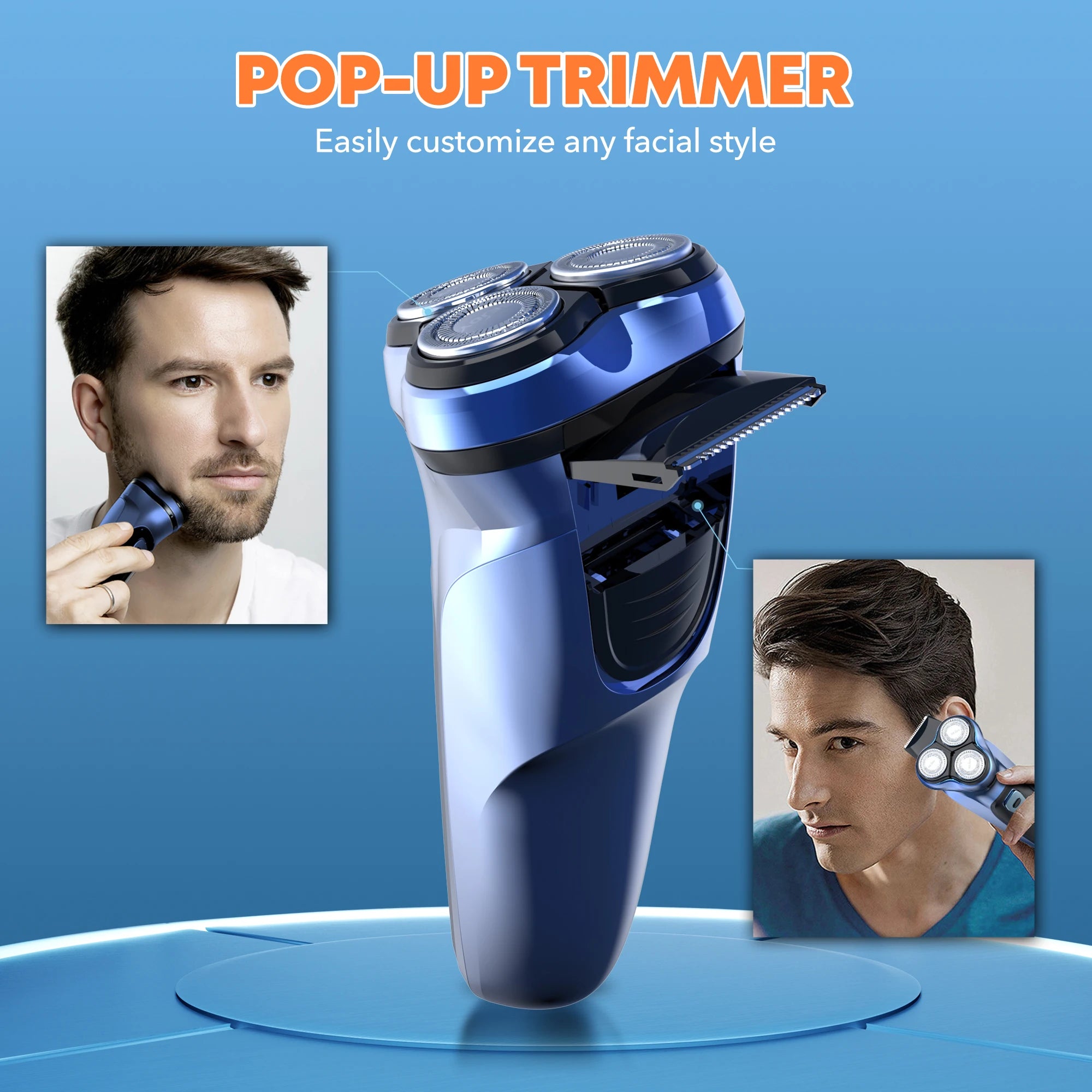 Sejoy Electric Razor for Men Rechargeable Electric Shavers Rotary Portable Travel Razor Idea Gift Beard Trimmer