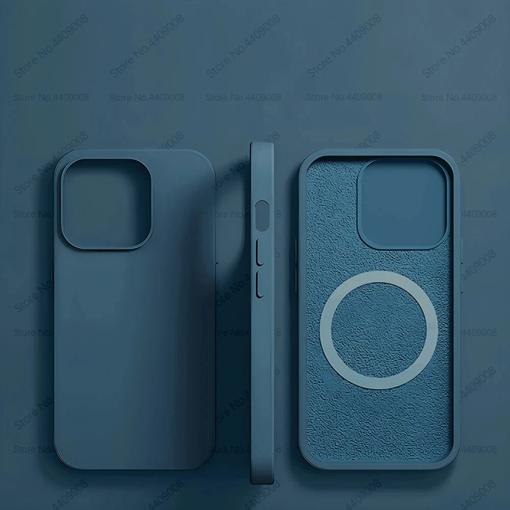 Liquid Silicone Magnetic Cases - iPhone 15 14 11 13 12 Pro Max Plus