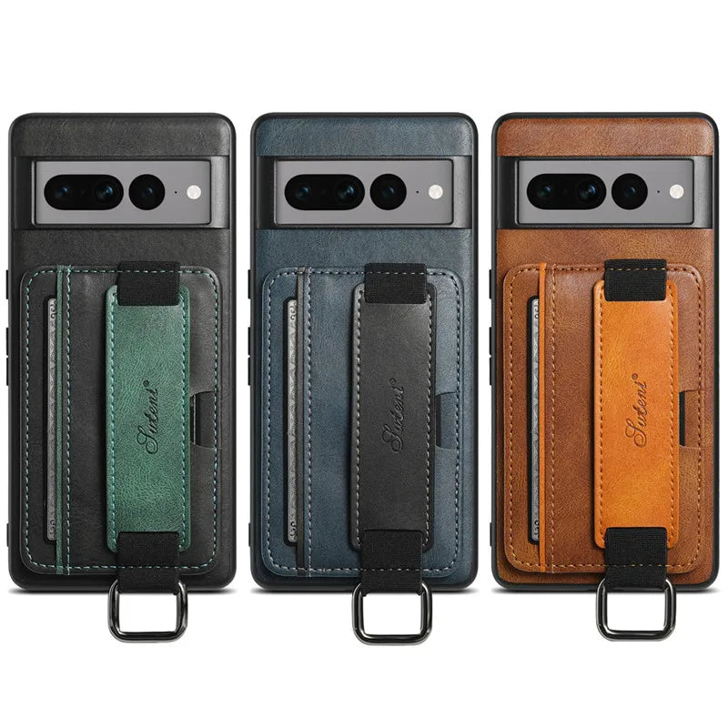 Leather Wallet Phone Case For Google Pixel 6 6a 7 7a 8 Pro